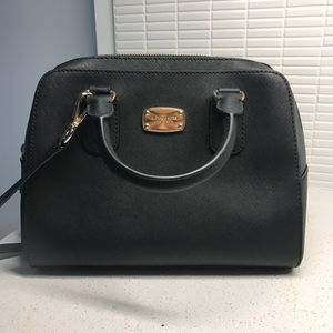 Michael Kors Black Leather Satchel